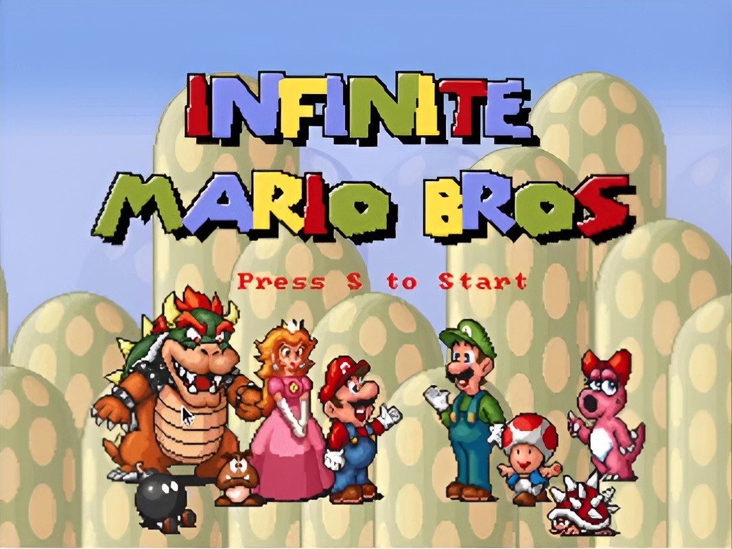 Login Screen Infinite Mario Bros