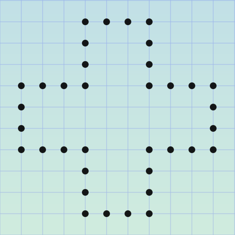 Startposition eines Morpion Solitaire Spiels