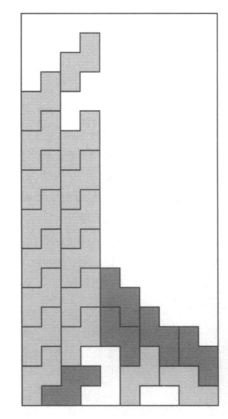 Bahn linksorientierter Tetrominos