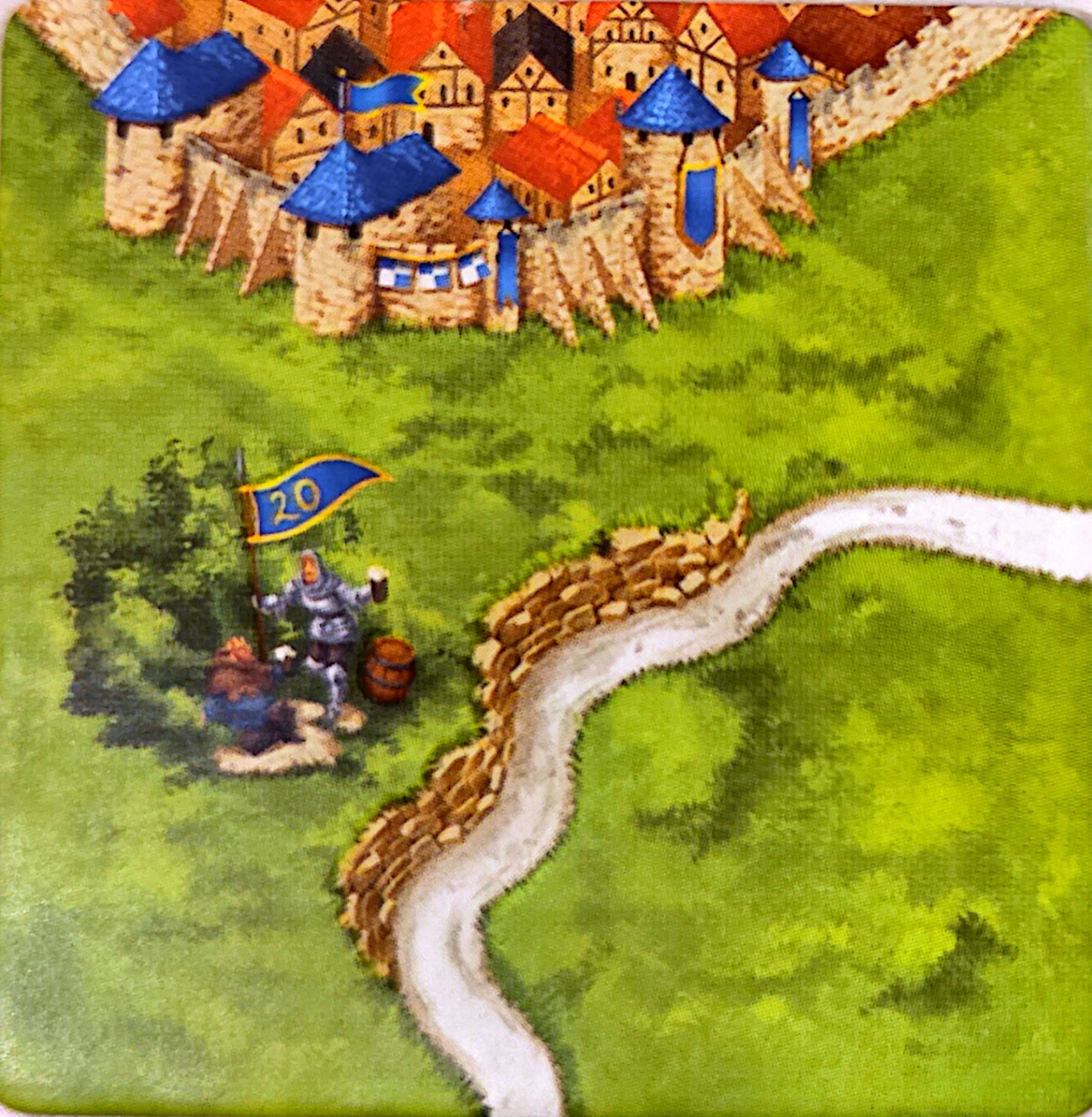 Plättchen – Stadt mit Weg